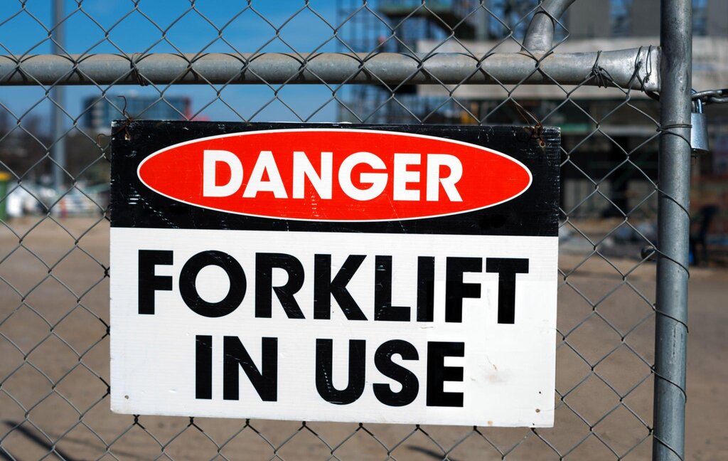 forklift safety sign