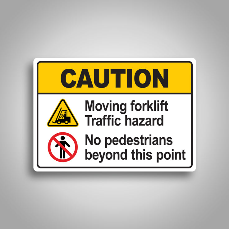 Caution Moving Forklift Sign 2