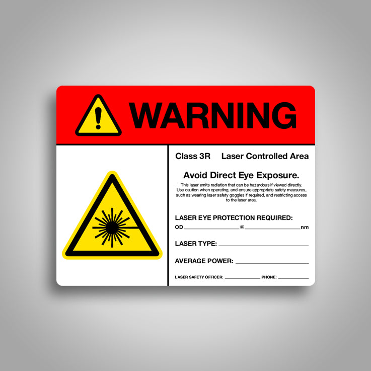 Laser Safety Warning Sign - Class 3R