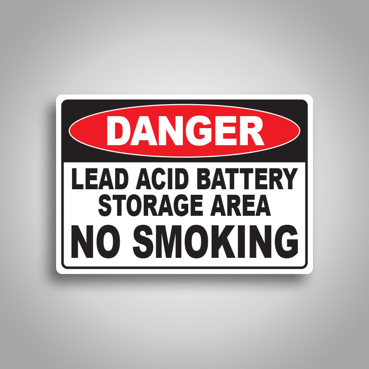 Reusable Battery Storage Sign Danger Lead Acid Battery Storage Area Sign – CertifyMe