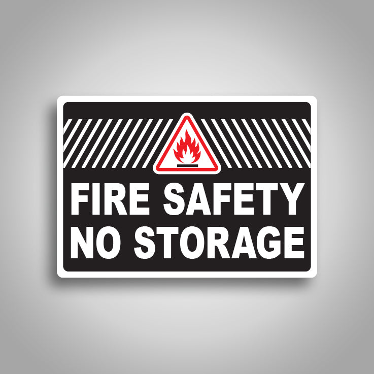 Fire Safety No Storage Sign