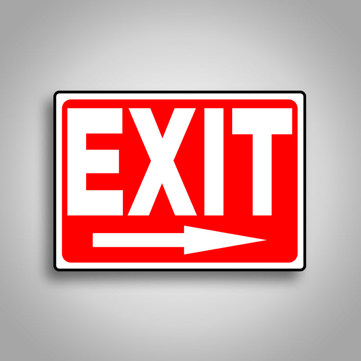 Exit (Right Arrow) Sign