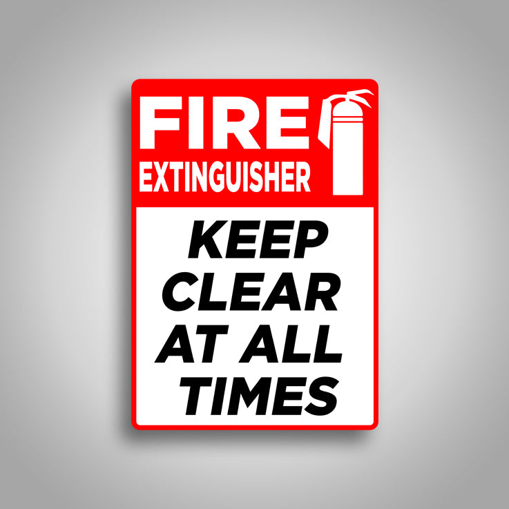 Fire Extinguisher Keep Clear Sign