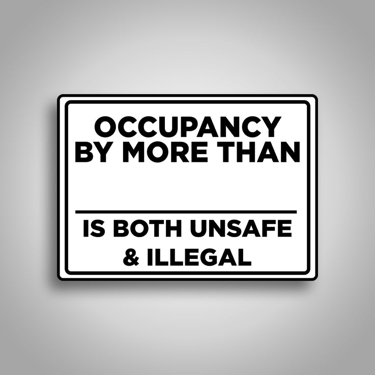 Occupancy By More Than Sign